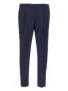 Devore Pleated Trousers In Blue
