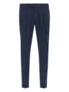 Devore Pleated Trousers In Blue