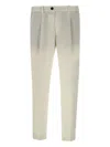 Devore Pleated Trousers In White