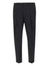 Devore Pleated Trousers In Black