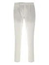 Devore Pleated Trousers In White