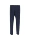 Devore Pleated Trousers In Blue