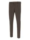 Devore Pleated Trousers In Brown