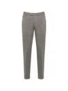 Devore Pleated Turn-up Trousers In Grey