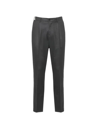 Devore Pleated-detail Elasticated-waist Trousers In Grey