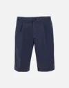 Devore Pleated Shorts In Blue