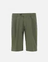 Devore Pleated Shorts In Green