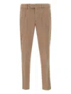 Devore Single-pleat Chinos In Neutral