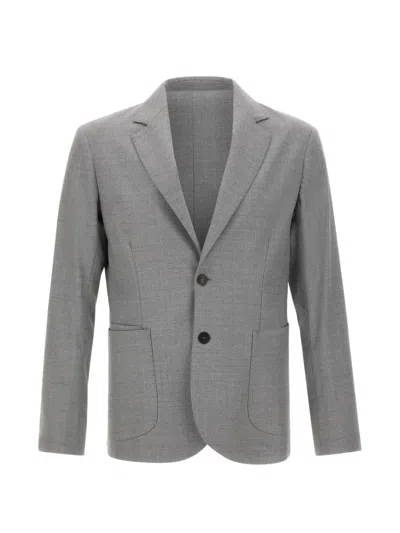 Devore Single-breasted Blazer In Gray