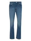 Devore Logo-patch Jeans In Animal Print