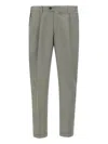 Devore Tailored Pleat-front Trousers In Gray