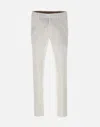 Devore Pleated Trousers In White
