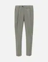 Devore Tailored Pleat-front Trousers In Gray