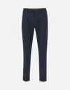 Devore Pleated Trousers In Blue