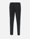 Devore Pleated Trousers In Black