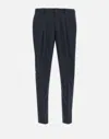 Devore Pleated Tailored Trousers In Blue