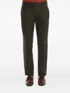 Devore Pleated-front Trousers In Gray