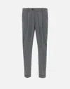 Devore Pleated Tailored Trousers In Grey