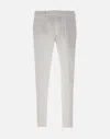 Devore Pleated Tailored Trousers In White
