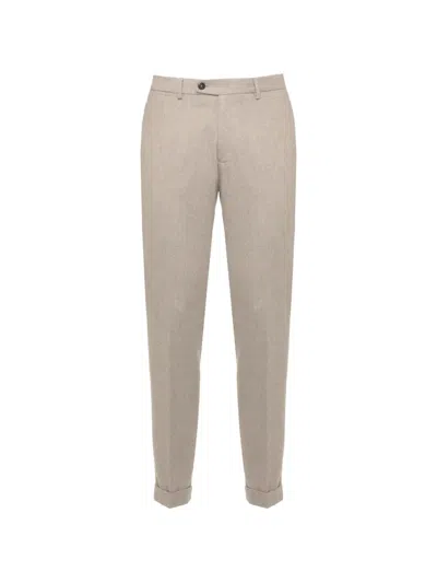 Devore Turn-up Cuff Trousers In Multi