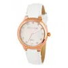 Devota & Lomba White Leather Dress Women's Watch In White