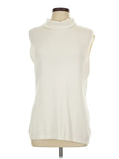 Pre-owned Devotion By Cyrus Sleeveless Top Ivory Cowl Neck Tops In White