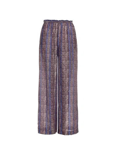 Devotion Isola Elastic-waist Palazzo Pants In Brown