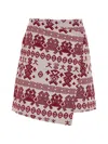 Devotion Lush Patterned Asymmetric Skirt In Multi