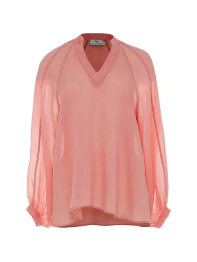 Devotion Meraki V-neck Blouse In Pink