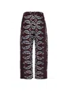 Devotion Patterned Elasticated-waistband Trousers In Black