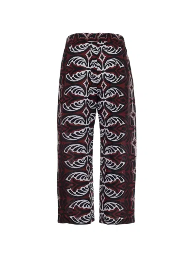 Devotion Patterned Elasticated-waistband Trousers In Black