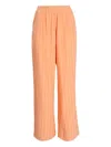 Devotion Striped Cotton Trousers In Orange