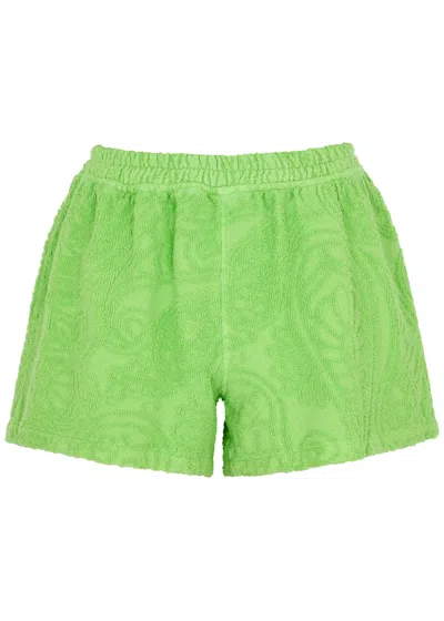 Devotion Tatiana Jacquard Terry Shorts In Green