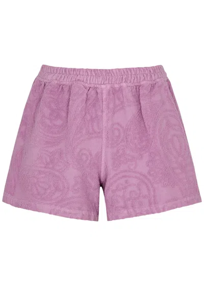 Devotion Tatiana Jacquard Terry Shorts In Lilac