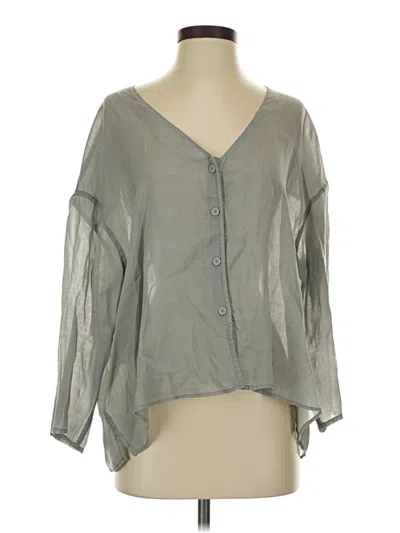 Devotion Twins 3/4 Sleeve Blouse In Gray