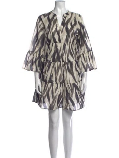 Pre-owned Devotion Twins Animal Print Mini Dress In Multi