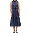 Devotion Twins Eros Sleevles Shirt Dress In Navy In Blue