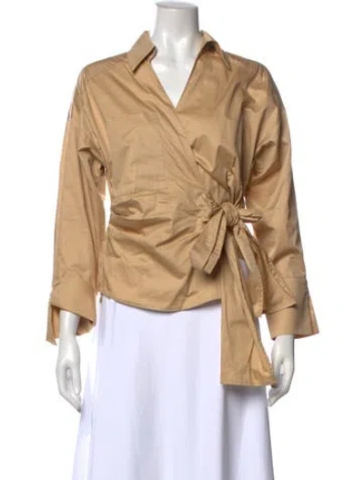 Pre-owned Devotion Twins Long Sleeve Blouse In Neutral