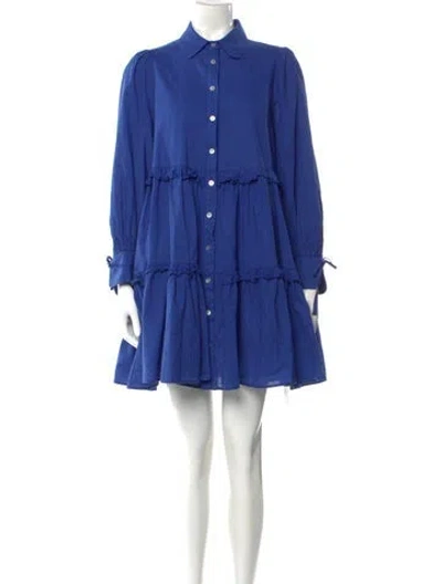 Pre-owned Devotion Twins Mini Dress In Blue
