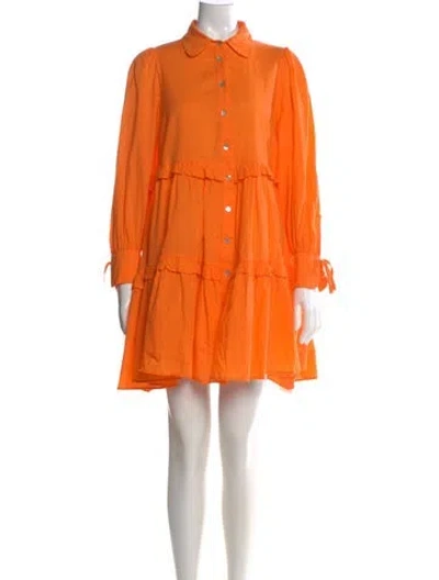 Pre-owned Devotion Twins Mini Dress In Orange