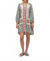 Devotion Twins Nifty Nautical Long Sleeve Cotton Dress In Black In Black