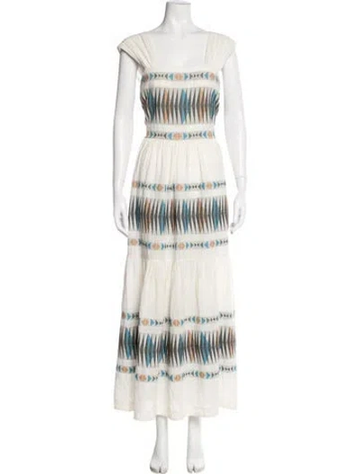 Pre-owned Devotion Twins Printed Long Dress W/ Tags In Multi