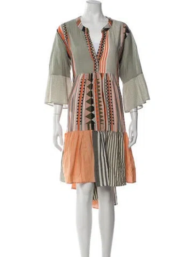 Pre-owned Devotion Twins Printed Mini Dress In Multicolor