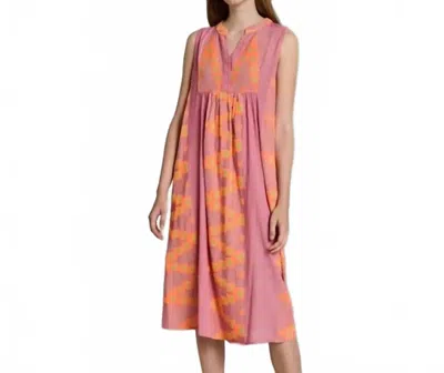 Devotion Twins Purpuritis Sleeveless A-line V-neck Dress In Pink