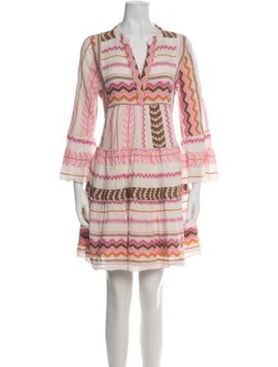 Pre-owned Devotion Twins Striped Mini Dress In Purple