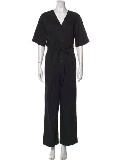 Pre-owned Devotion Twins V-neck Jumpsuit In Black