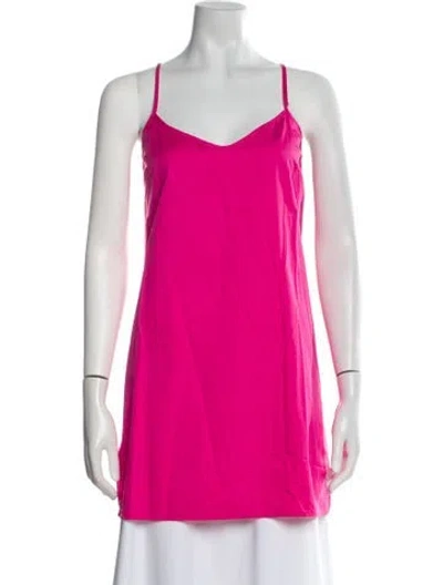 Pre-owned Devotion Twins V-neck Sleeveless Top In Pink