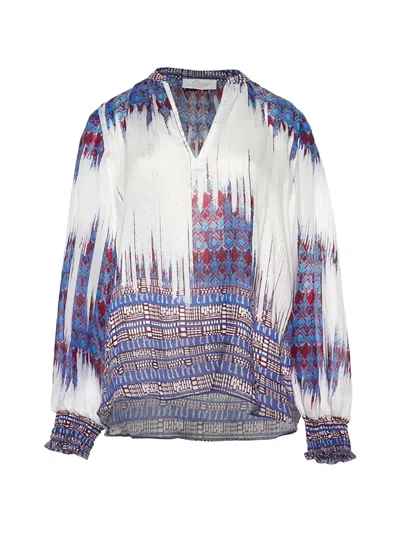 Devotion V-neck Print Top In White