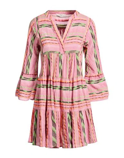 Devotion Woman Mini Dress Antique Rose Size Xs Cotton, Polyester In Pink