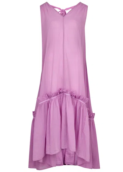 Devotion Ypapanti Cotton Maxi Dress In Lilac